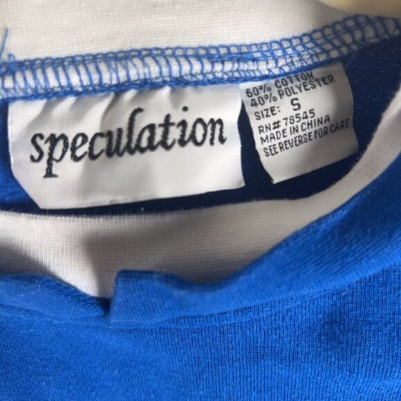 Women's Vintage Blue Snowman Holiday Grandma Embroidered Christmas Sweater / S - Picture 5 of 5